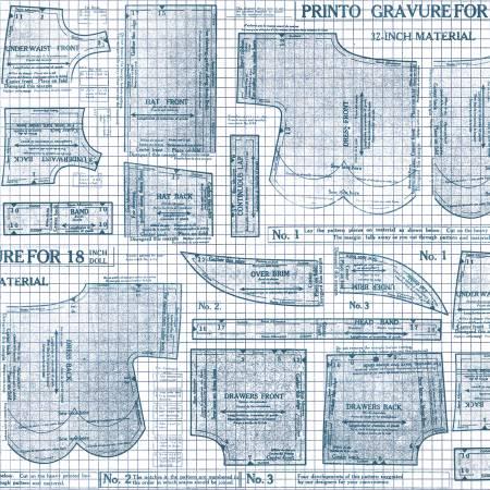 Riley Blake, Judy Wecker Frisch, Sew Journal, C13890-DENIM, Denim