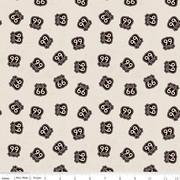 Riley Blake Route 66, C15013-CREAM, Cream, Anderson Design