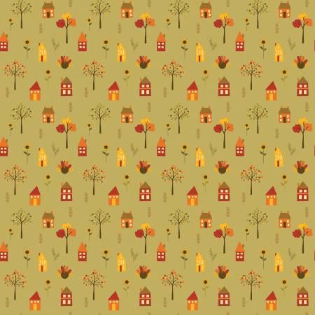 Riley Blake, Sandy Gervais, Falls in Town, C13512-GREEN, Green