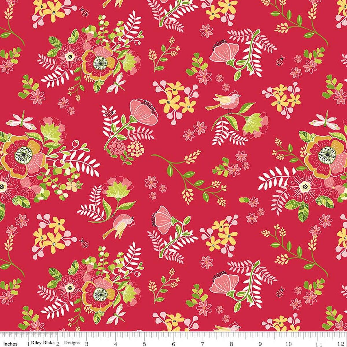 Riley Blakes Designs Awakening, C17100-CAYENNE, Cayenne,