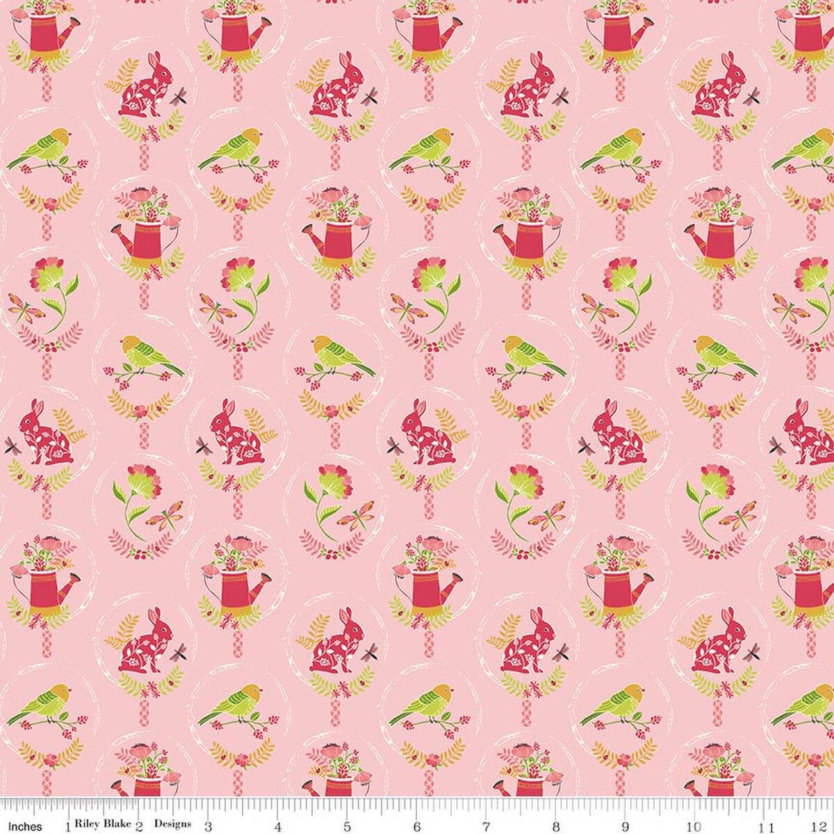 Riley Blakes Designs Awakening, C17101-PINK, Pink,