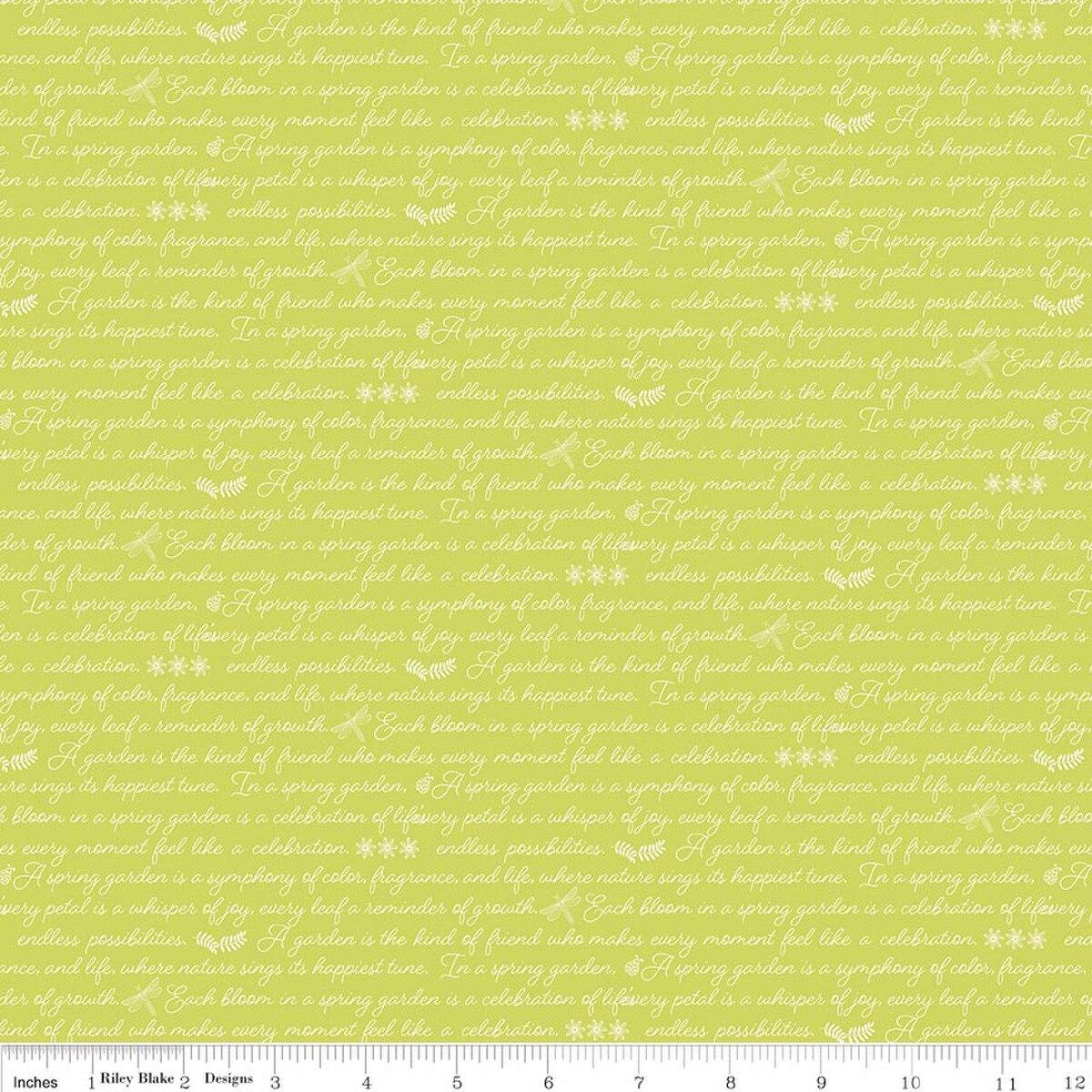 Riley Blakes Designs Awakening, C17103-PEAR, Pear,
