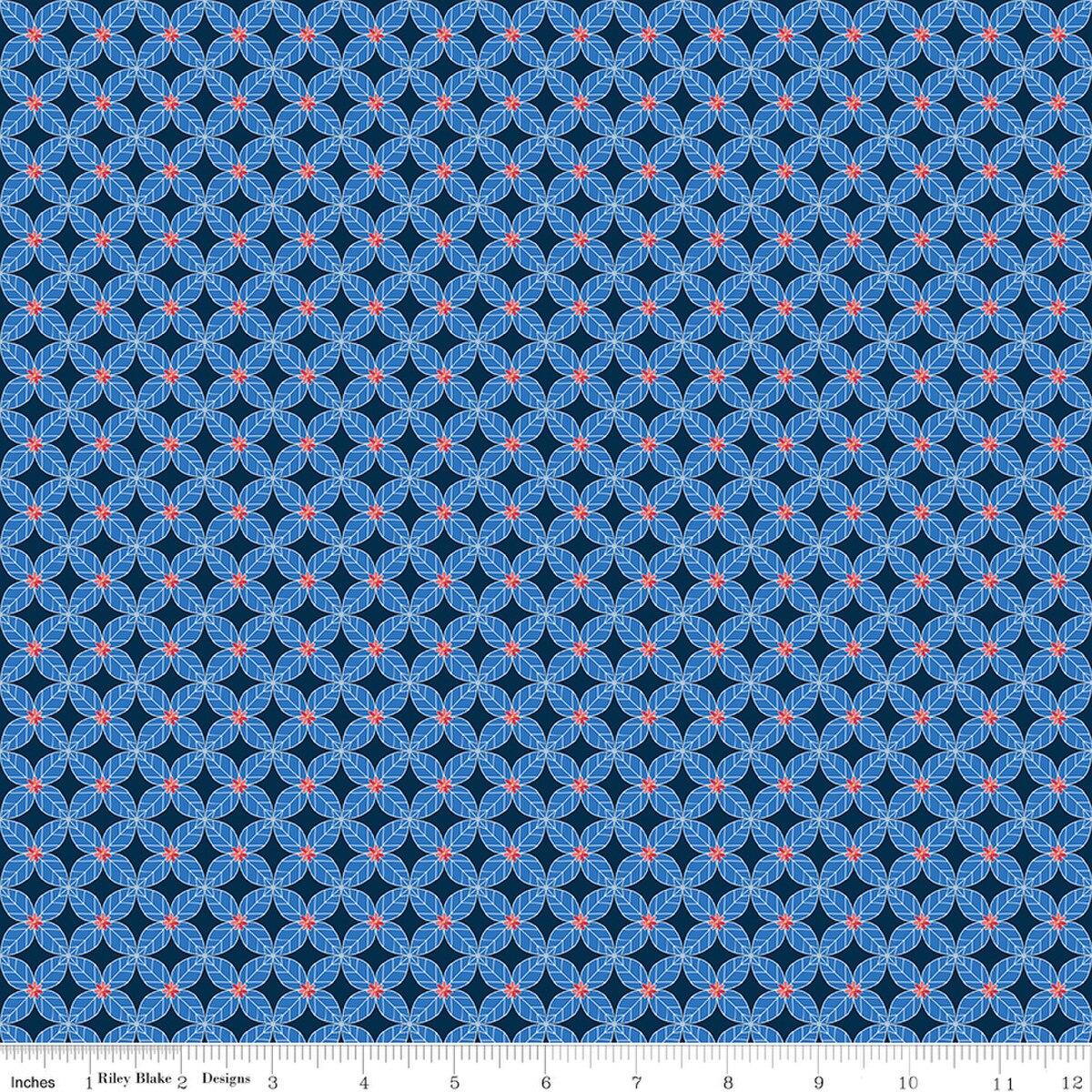 Riley Blakes Designs Awakening, C17105-BLUE, Blue,