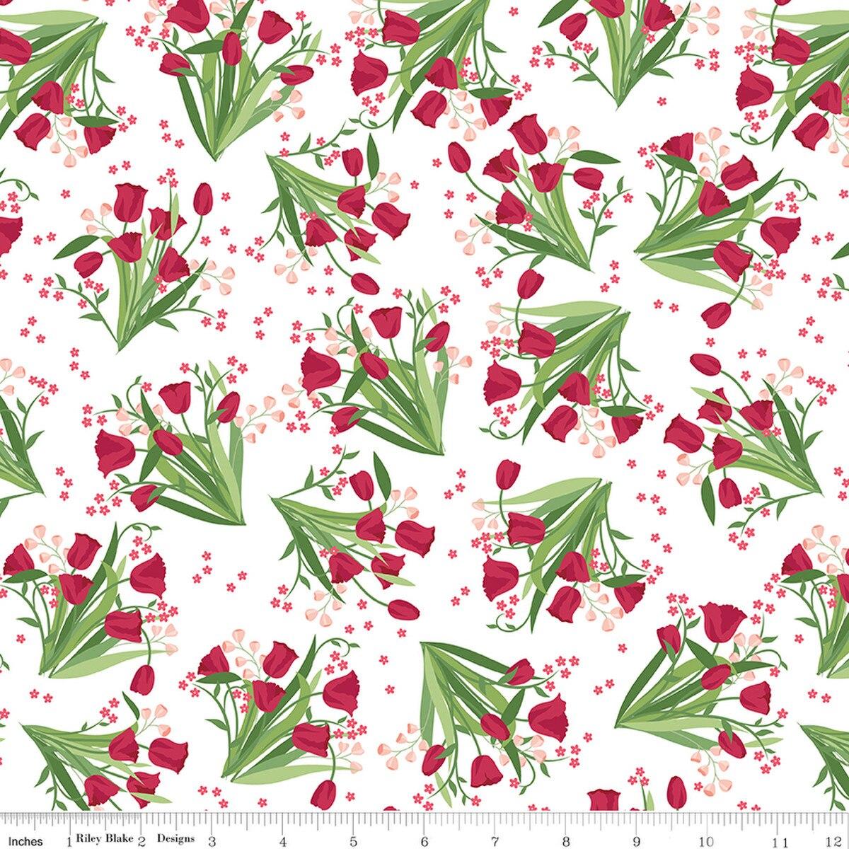 Riley Blakes Designs Front Porch, C17210-WHITE, White,