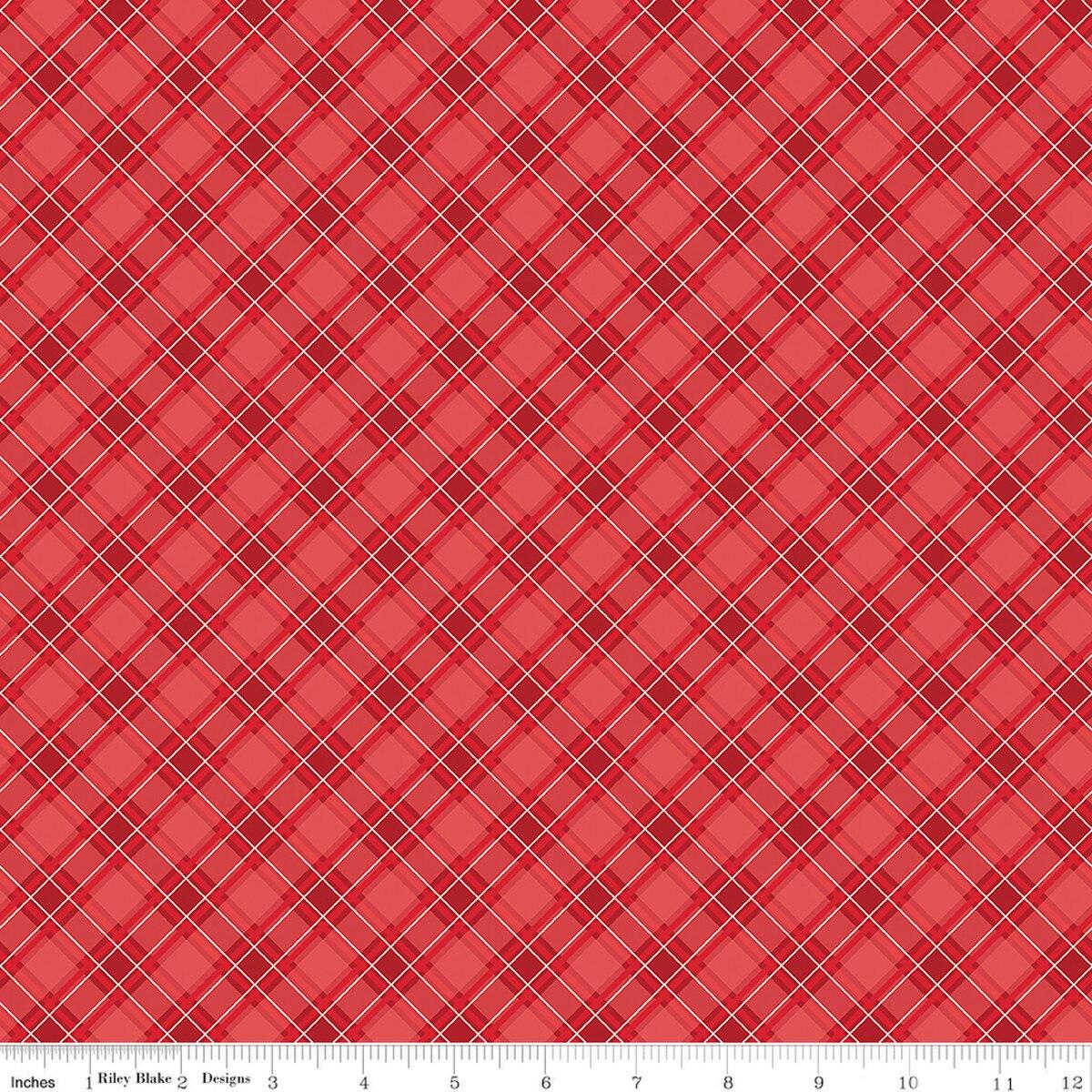 Riley Blakes Designs Front Porch, C17213-RED, Red,