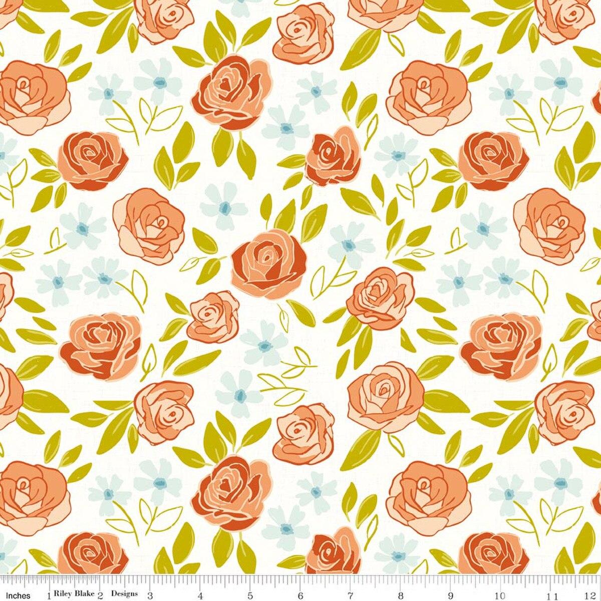 Riley Blakes Designs Homage, C17220-WHITE, White,