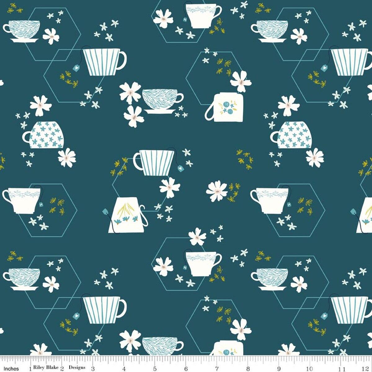Riley Blakes Designs Homage, C17222-COLONIABLUE, Coloniablue,