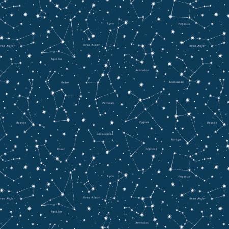 Riley Blakes Designs, Reach fot the Stars with NASA, C18334R-NAVY, Navy