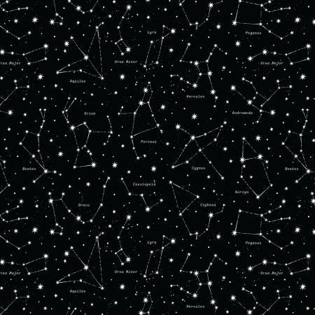 Riley Blakes Designs, Reach fot the Stars with NASA, GC18334R-BLACK, Black