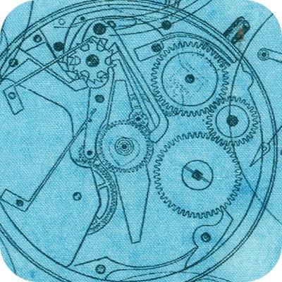 Robert Kaufman Instruments Of The Hours, SRKD-21507-4, Blue