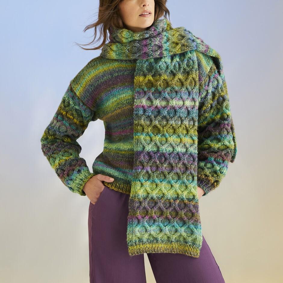 Sirdar, Pattern, F258 Kelp Sleeve Sweater