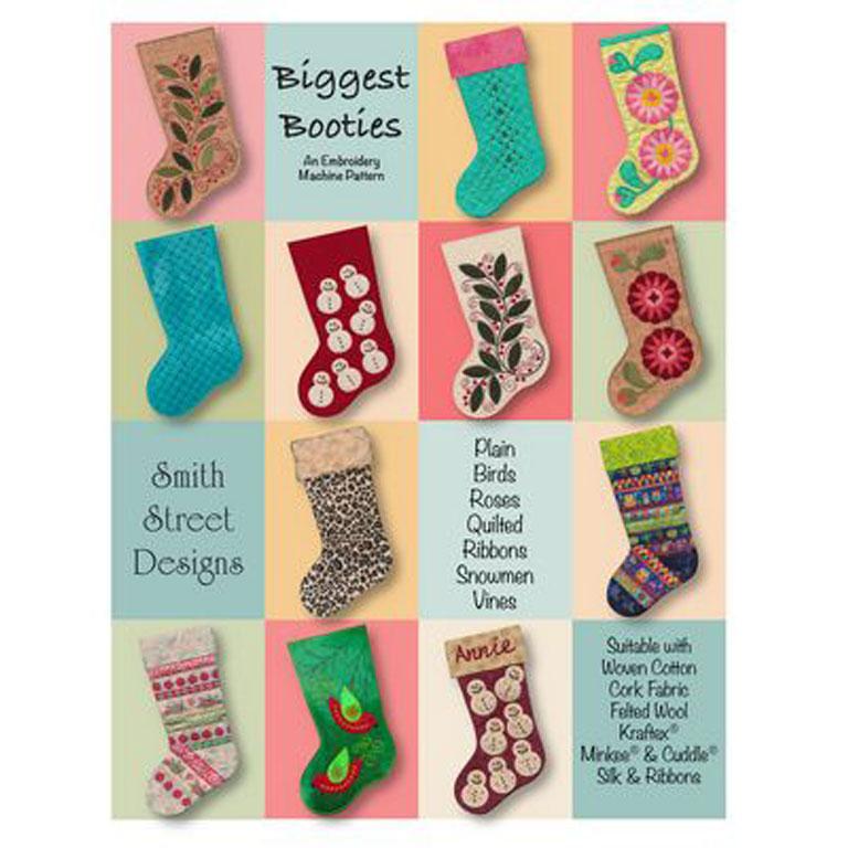 Smith Street Designs Biggest Booties Machine Embroidery Designs, CD