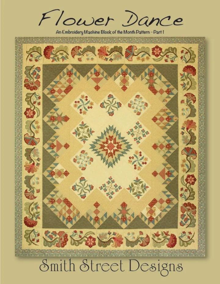 Smith Street Designs Flower Dance Part 1 Machine Embroidery Designs, CD
