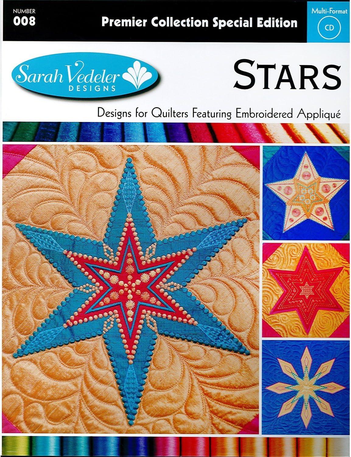 Stars Embroidered Applique' by Sarah Vedeler, USB