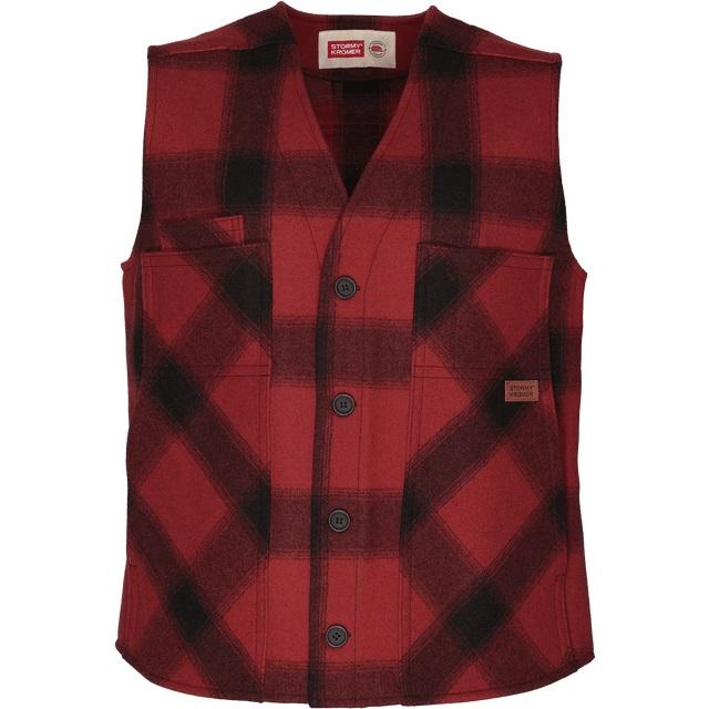 Stormy Kromer, The SK Button Vest, 52510-305, Red & Black