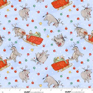 Studio E Christmas At Pooh, 9112S-11, Light Blue,