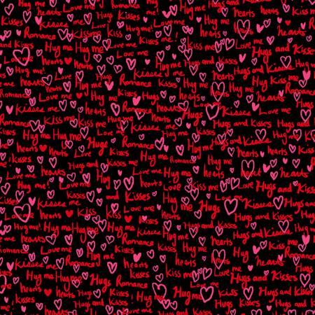 Timeless Treasures, Be Mine, C1205-BLACK