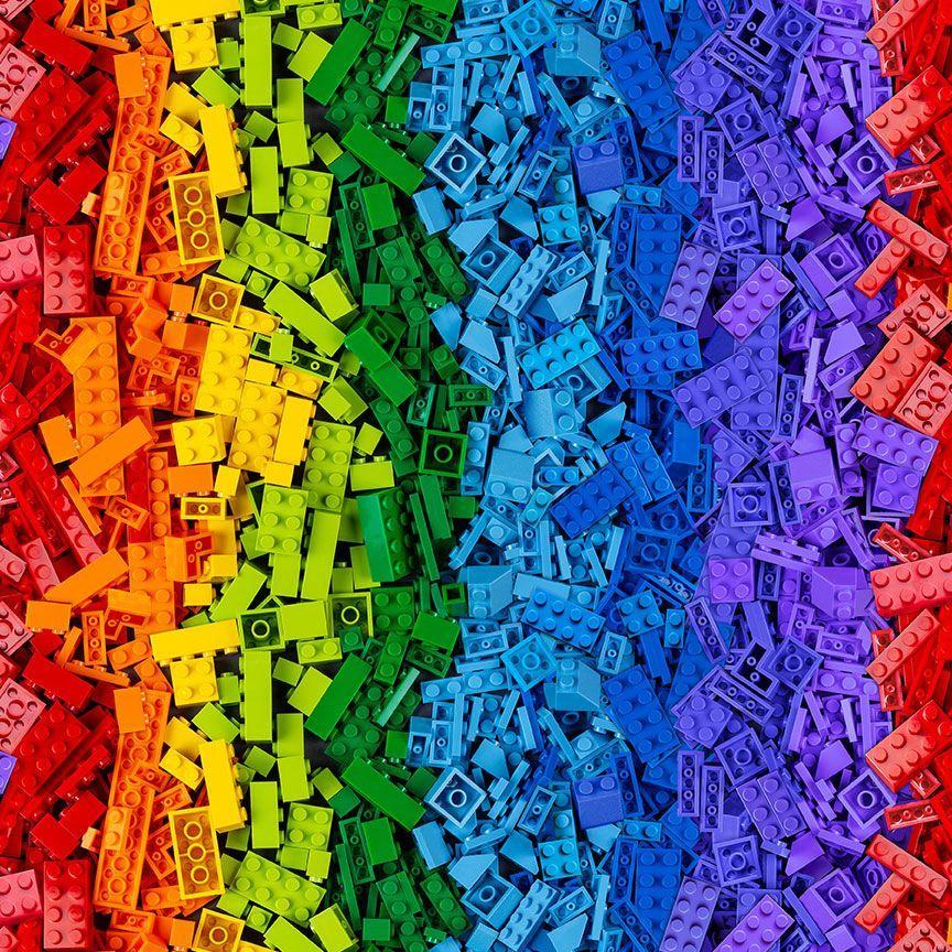 Timeless Treasures Build Me Up, KIDZ-CD4439, Rainbow,