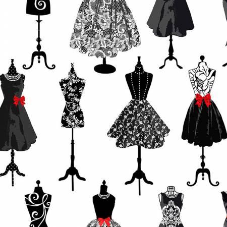 Timeless Treasures, Fashion Forward, GAIL-CD1315-WHITE