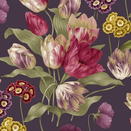 Timeless Treasures, Laurel, FLEUR-CD1901-MULTI