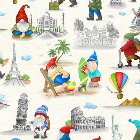 Timeless Treasures, Mobile Gnomes, FUN-CD2075-CREAM, multi