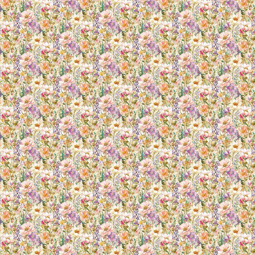 Timeless Treasures Mosaic Bee, FLEUR-CD4528, Garden,