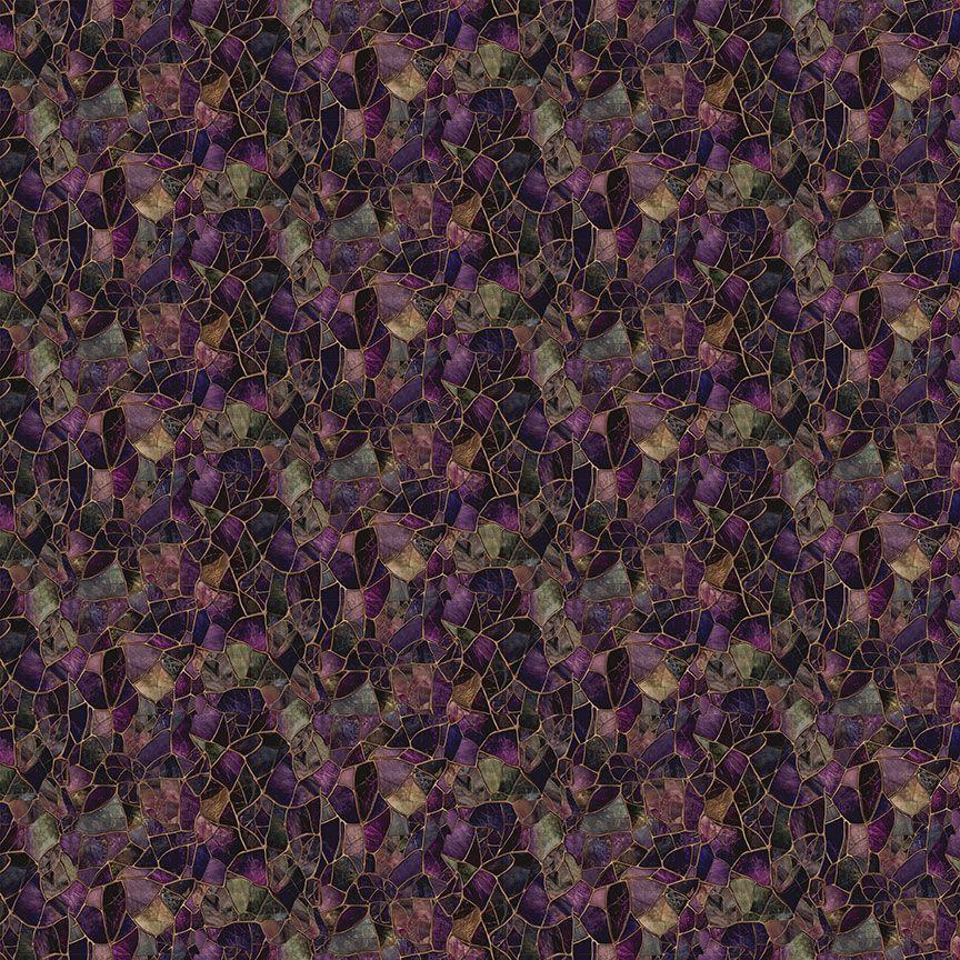 Timeless Treasures Mosaic Bee, GEO-CD4530, Purple,