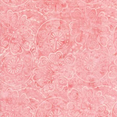 Timeless Treasures Painted Flowers And Swirls, , Melon