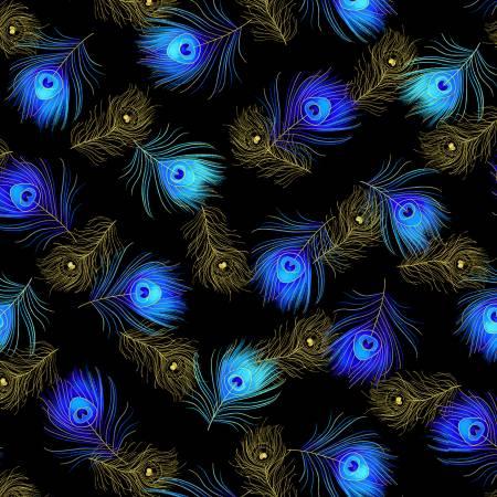 Timeless Treasures, Royal Plume, CM1565-BLACK