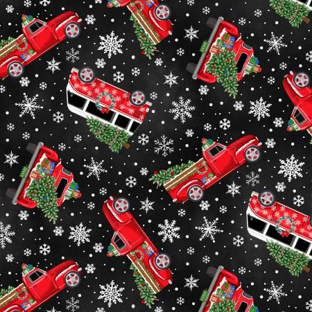 Timeless Treasures, Softie Holiday, PD6887-BLAC