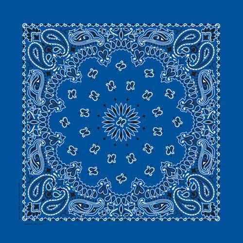 Traditional Paisley Bandanna, B22PAI-007, Royal