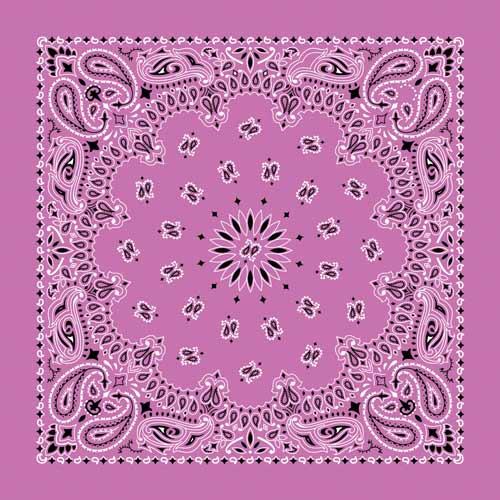 Traditional Paisley Bandanna, B22PAI-008, Fuchsia