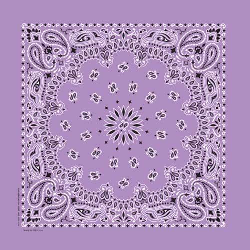 Traditional Paisley Bandanna, B22PAI-012, Lavender