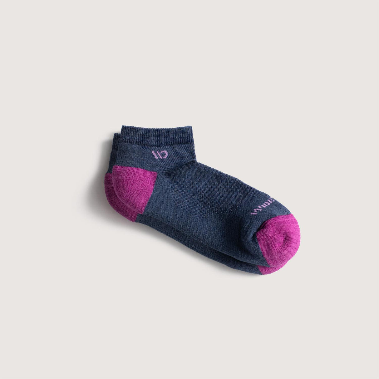 Wide Open, Solid No Show Sock, 9500-DEN, Denim, S