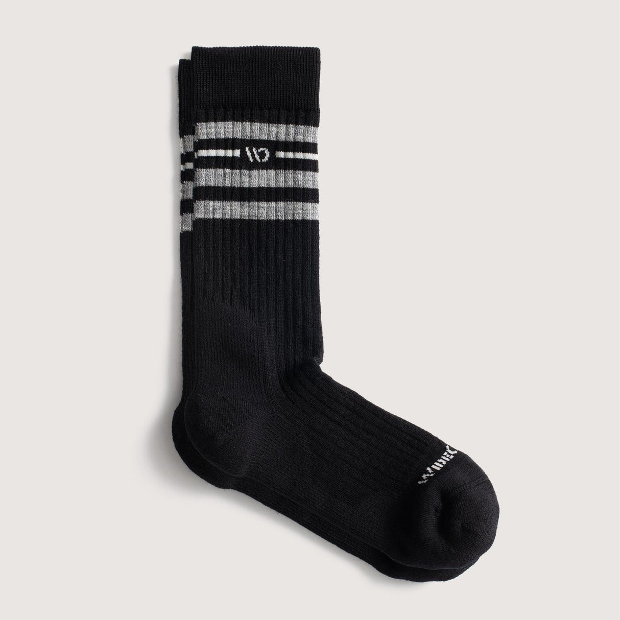 Wide Open, Vintage Stripe Crew Sock, 9002-BLK, Black, M
