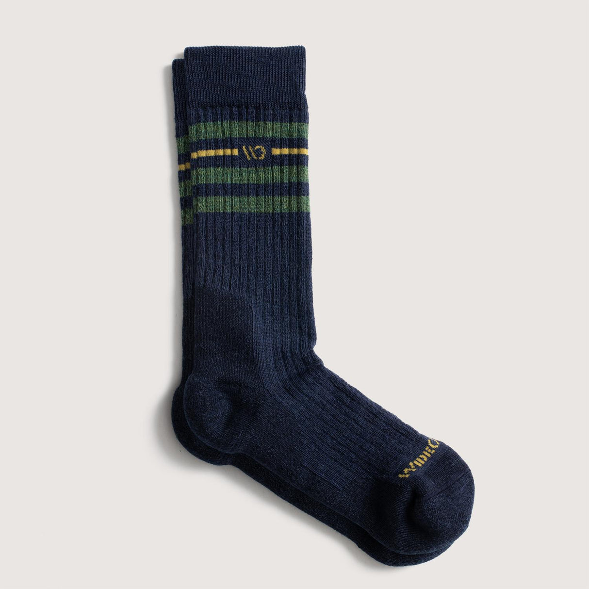 Wide Open, Vintage Stripe Crew Sock, 9002-DEN, Denim, M