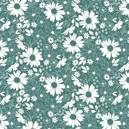 Wilmington Prints, Angela Nickeas, Juliette, 3064-29202-414, Teal