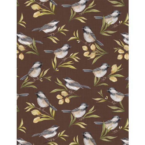 Wilmington Prints® Chickadee Charm, 3017-27727-297, Brown,