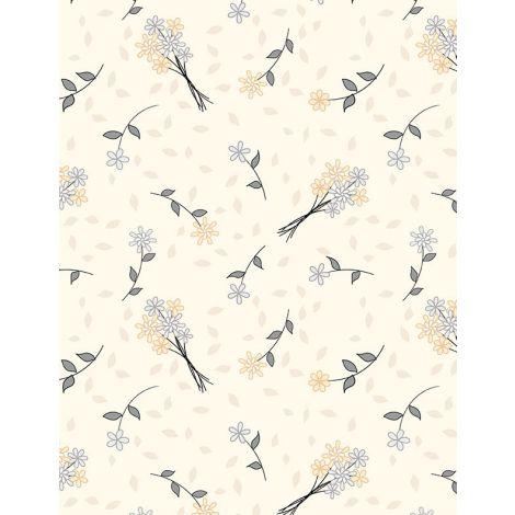 Wilmington Prints®, Cottage Reverie, 3079-48553-229, Cream, Flowers
