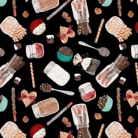 Wilmington Prints, Danielle Leone, Cocoa Sweet, 3017-27673-913, Black