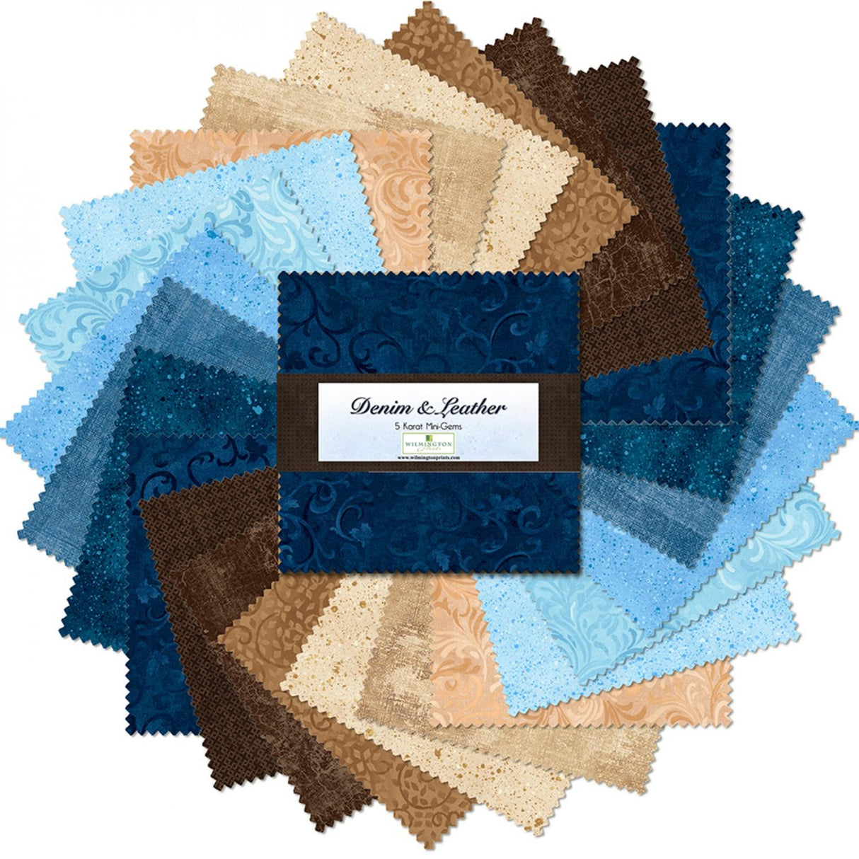 Wilmington Prints® Pre-Cuts, Denim & Leather, 5" Squares, 505-60-505