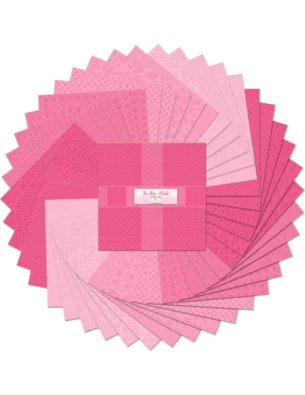 Wilmington Prints® Pre-Cuts, Essentials Pink, 10" Squares, 512-55-512