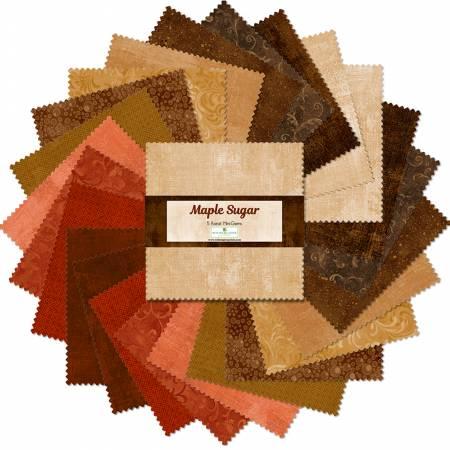 Wilmington Prints® Pre-Cuts, Maple Sugar, 5" Squares, 505-62-505