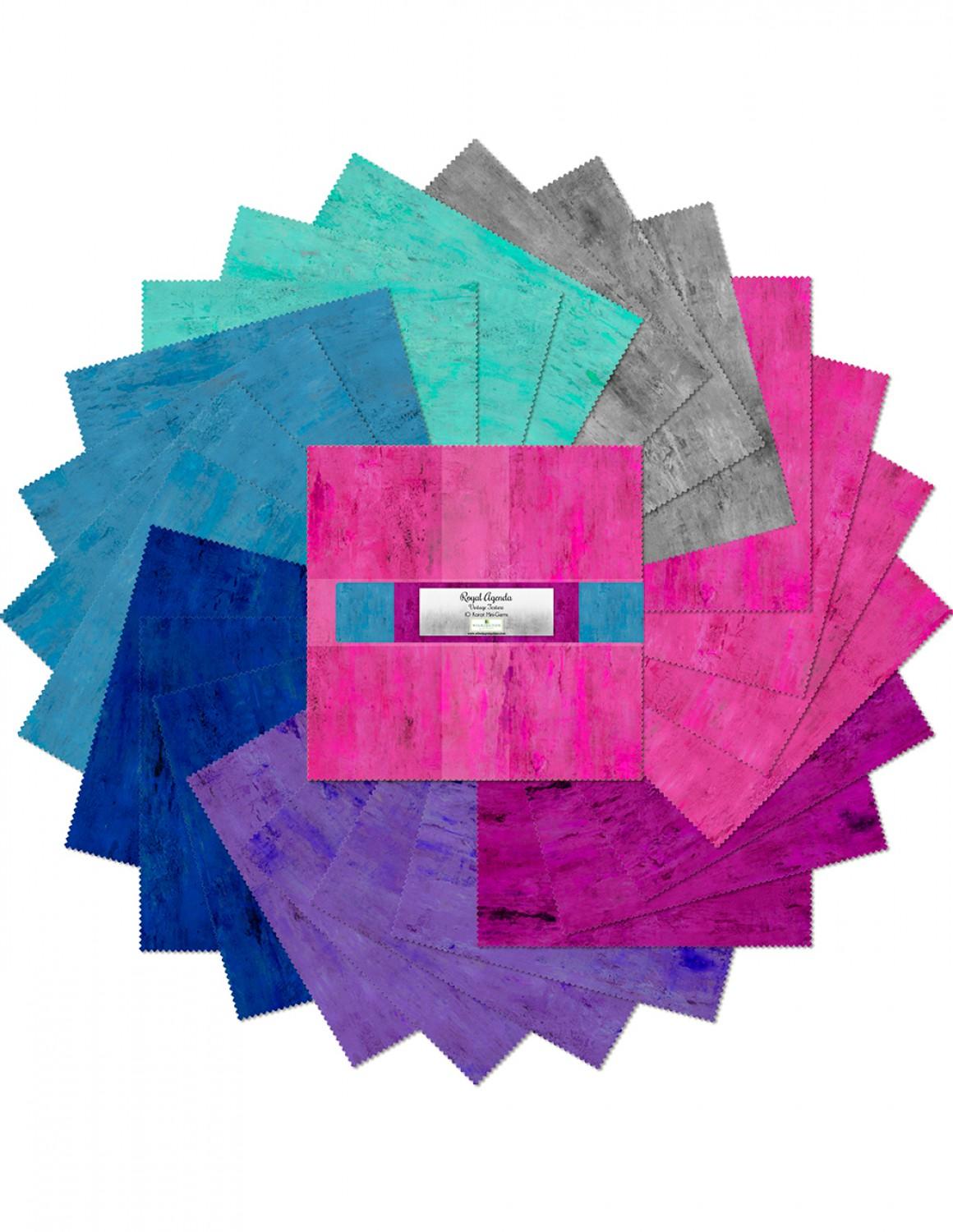 Wilmington Prints® Pre-Cuts, Royal Agenda, 10" Squares, 510-68-510