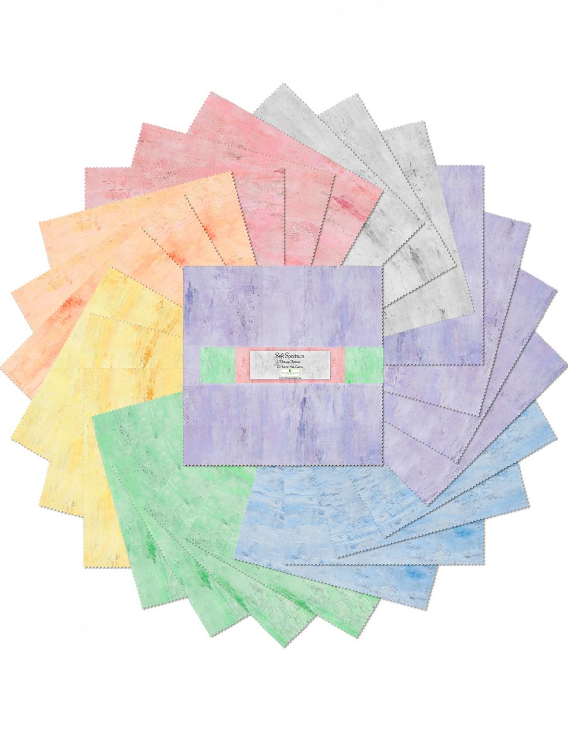 Wilmington Prints® Pre-Cuts, Soft Spectrum, 10" Squares, 510-67-510