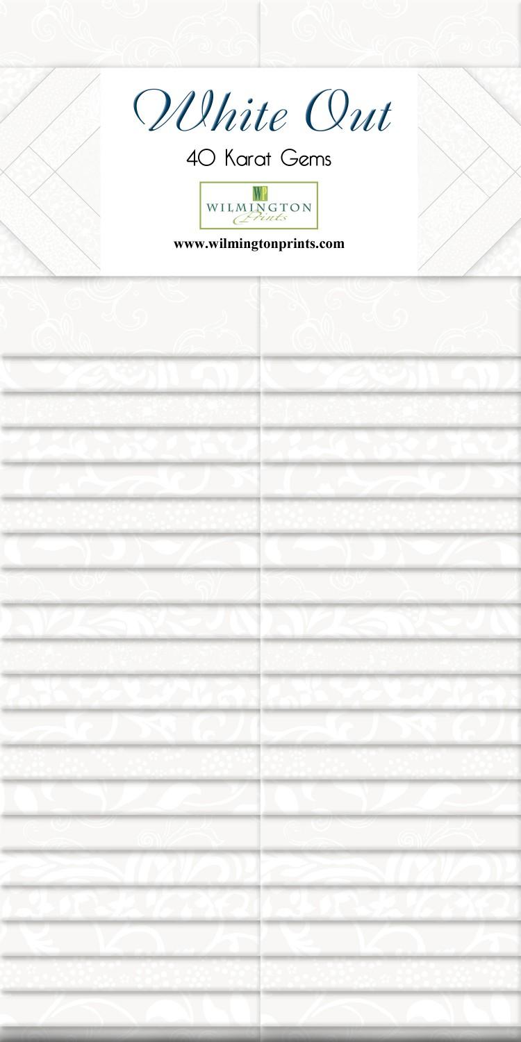 Wilmington Prints® Pre-Cuts, White Out, 2 ½” Strip Set Packs, 842-12-842