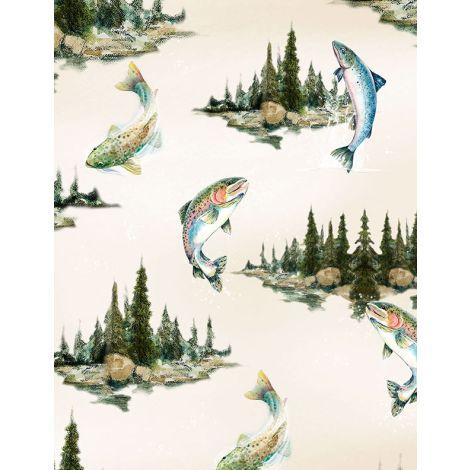Wilmington Prints® Reeled In, 3061-21770-274, Cream,