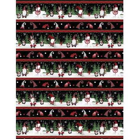 Wilmington Prints, Snowy Gnomies, 3074-49370-973, Multi,