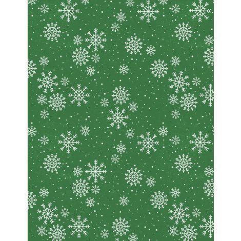 Wilmington Prints, Snowy Gnomies, 3074-49376-717, Green,