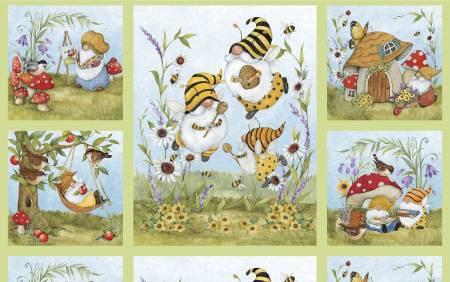 Wilmington Prints, Susan Winget, Buzzin/My Gnome-iezz, 3023-39834-745, Mulit